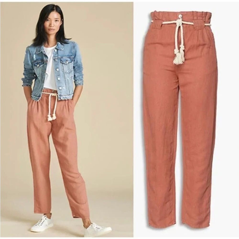 Veronica Beard Karter Pleated Crop Pants in Mocha NWT Size 6